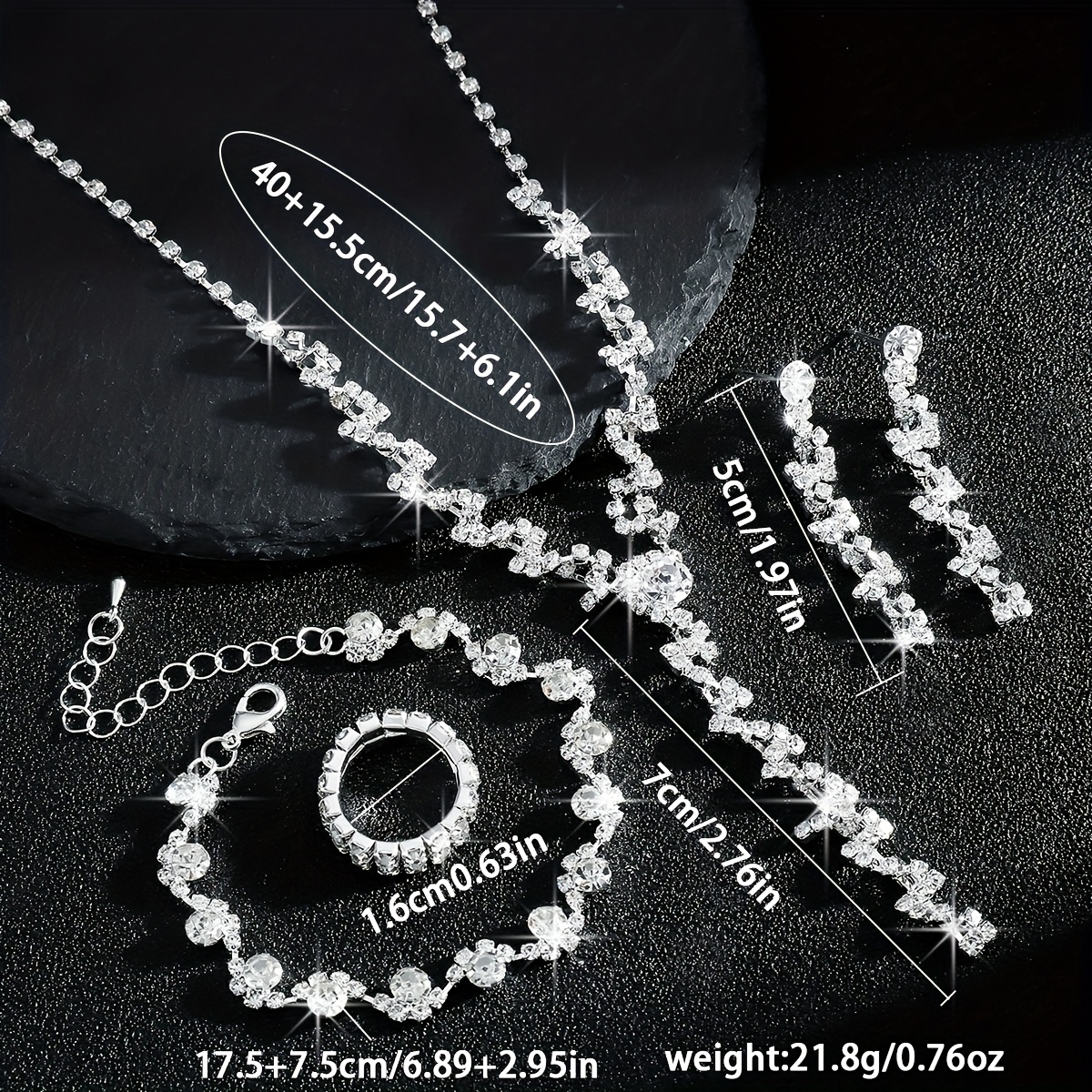 Geometric Irregular Jewelry Set for Bridal Wedding